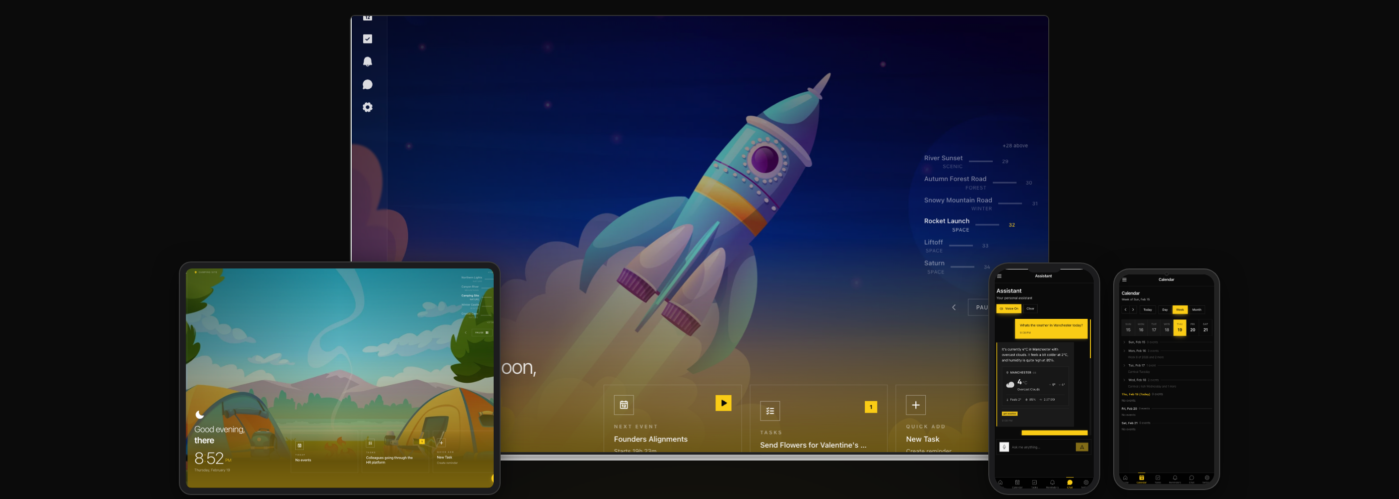 Desktop PA running on Mac, iPad, iPhone, and Android